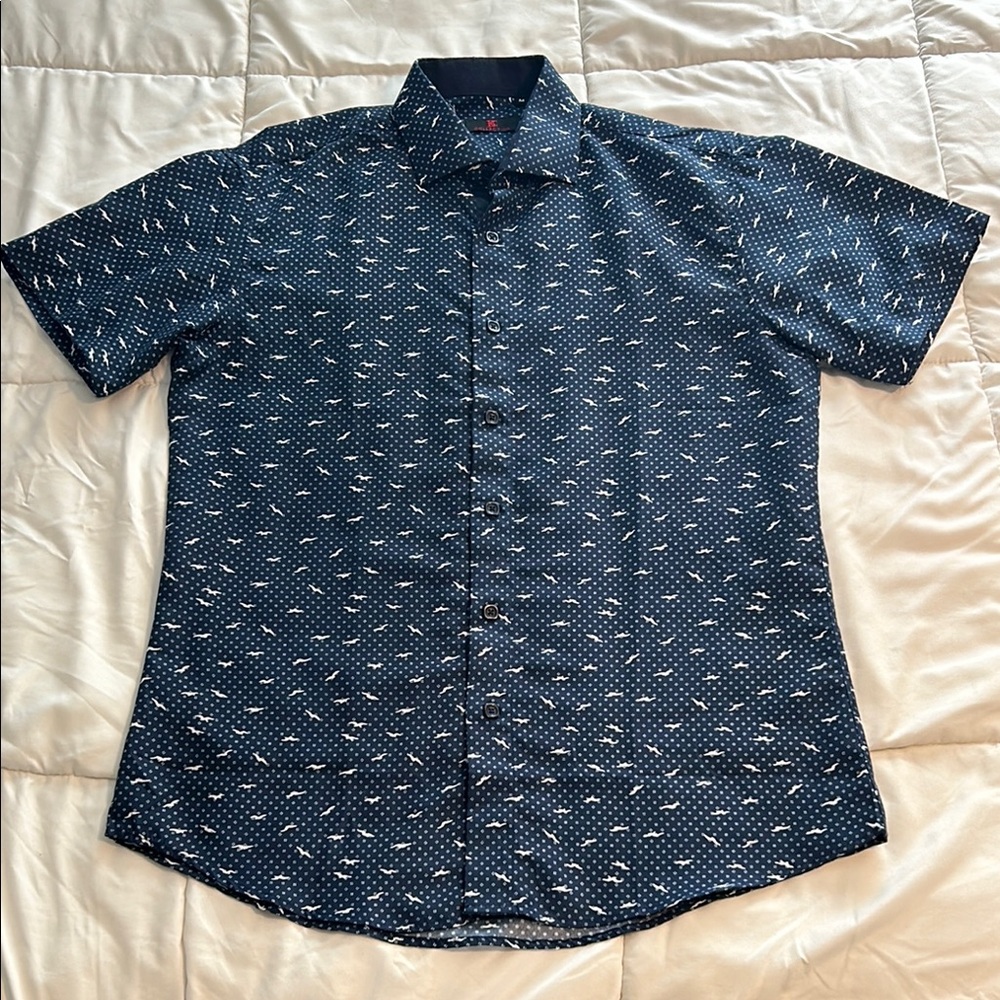Men’s BC Collection Blue Button Up Shirt - Size M